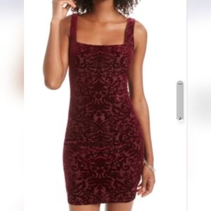 NWT JUMP Elegant Velvet Burgundy Dress